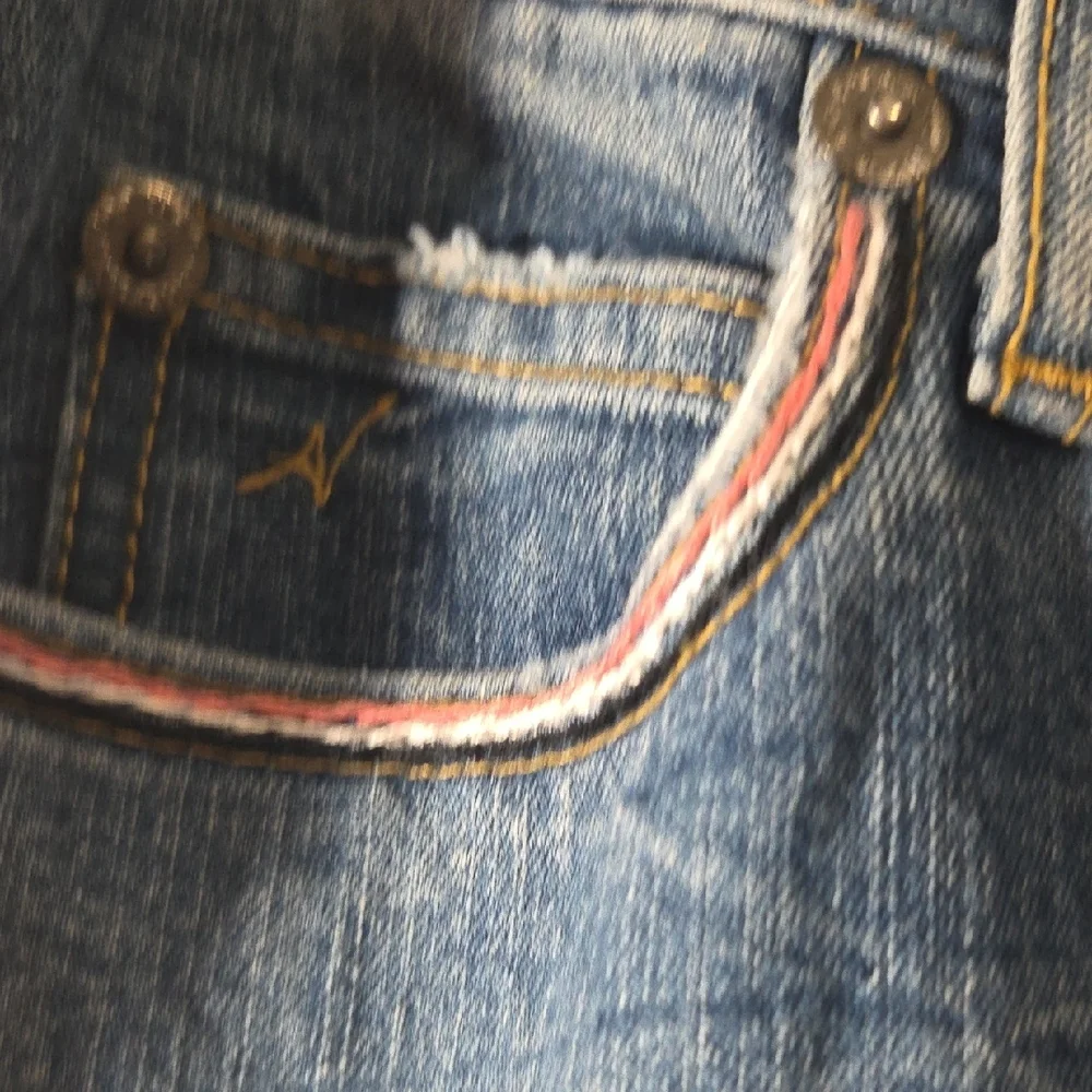 Arizona Jean Company Blue Denim Flare Jeans with Floral Patchwork - Picture 8 of 16